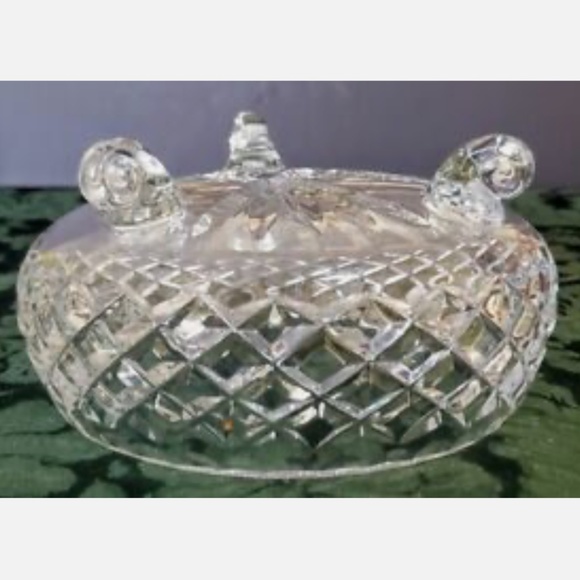 Antique Rare & Unique Gorham Crystal Tri-Footed Bowl Perfect Diamond Pattern - Picture 5 of 8